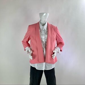 Women’s 16 Pink KASPER Open Front Blazer Jacket